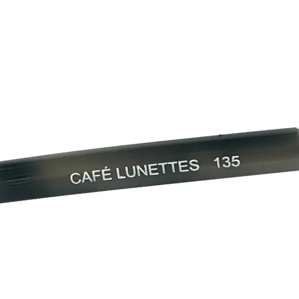 Cafe Lunettes Eyeglasses Frames 3265 C2 Green Horn Square Full Rim 50-18-135